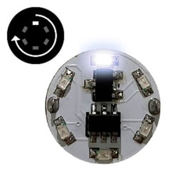 W-PARTS LEDモジュール（磁気スイッチ付き） 1LED回転点灯 白 [プラモデル用パーツ]