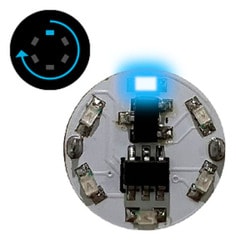 W-PARTS LEDモジュール（磁気スイッチ付き） 1LED回転点灯 青 [プラモデル用パーツ]