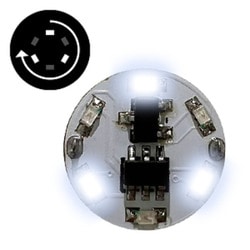 W-PARTS LEDモジュール（磁気スイッチ付き） 3LED回転点灯 白 [プラモデル用パーツ]