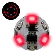 W-PARTS LEDモジュール（磁気スイッチ付き） 3LED回転点灯 赤 [プラモデル用パーツ]