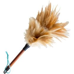 ミニ毛ばたき 鶏毛 全長約25cm M-11