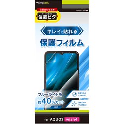TR-AQ24W-PFI-BCCC [AQUOS wish4 ブルーライト低減 画面保護フィルム 位置ピタ 光沢]