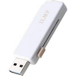 USBメモリ 32GB USB3.2（Gen1） USB A スライドシャッター式 ストラップホール付 セキュリティ機能対応 Windows 11/10/Mac パソコン 他対応 マット ILMF ホワイト MF-ER3032GWH-IL