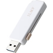USBメモリ 32GB USB3.2(Gen1) USB A スライドシャッター式 ストラップホール付 セキュリティ機能対応 Windows 11/10/Mac パソコン 他対応 マット ILMF ホワイト MF-ER3032GWH-IL