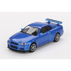MGT00759-R 1/64 日産 スカイライン GT-R R34 Vスペック ベイサイドブルー 右ハンドル [ダイキャストミニカー]