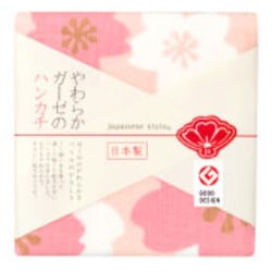 ジャパニーズスタイル 桜ひらく ハンカチ JS4130