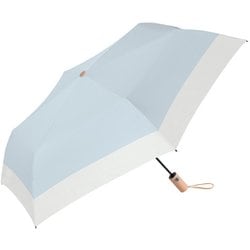 日傘 折りたたみ傘 晴雨兼用 solshade（ソルシェード） 026 51cm 自動開閉 遮光率100％ UPF50＋ UV遮蔽率99.9％以上 遮熱率83％以上 グラスファイバー ブルー/アイボリー