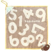KK6503 [かずくま ワッペン ループ付ウォッシュタオル ベージュ]