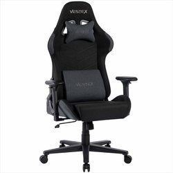 ゲーミングチェア S1シリーズ ブラック ファブリック ポケットコイル入 低座面 腰部振動機能 VES-S1BK