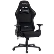 ゲーミングチェア S2シリーズ ブラック 高撥水メッシュファブリック ポケットコイル入 低座面 腰部振動機能 VES-S2BK