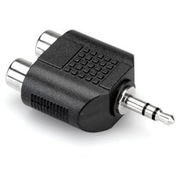 RCAメス×2-ステレオミニオス 変換アダプター GRM-193