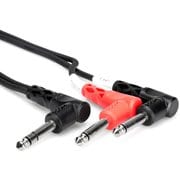 1m L型ステレオフォンオス-L型モノラルフォンオス×2 インサーションケーブル STP-201RR