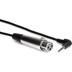 30cm XLRキャノンメス-L型ステレオミニオス マイクケーブル XVS-101F