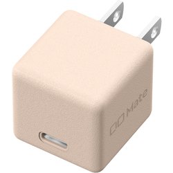 USB急速充電器 Charger 001 USB PD（パワーデリバリー）対応 20W USB-C×1 小型ボディ シボ加工 シェルピンク MATE-CH001-SPK