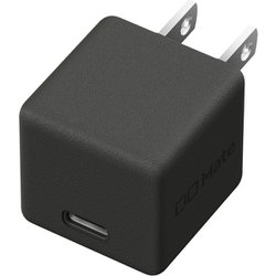 USB急速充電器 Charger 002 USB PD（パワーデリバリー）対応 30W USB-C×1 小型ボディ シボ加工 ライトブラック MATE-CH002-LBK