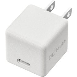 USB急速充電器 Charger 002 USB PD（パワーデリバリー）対応 30W USB-C×1 小型ボディ シボ加工 ナチュラルホワイト MATE-CH002-NWH