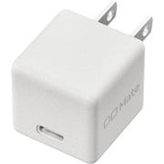 USB急速充電器 Charger 002 USB PD(パワーデリバリー)対応 30W USB-C×1 小型ボディ シボ加工 ナチュラルホワイト MATE-CH002-NWH