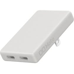 USB急速充電器 Mate Charger 003 USB PD（パワーデリバリー）対応 20W USB-C×2 超薄型設計 シボ加工 ナチュラルホワイト MATE-CH003-NWH