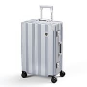 スーツケース アルミフレームタイプ ストッパー付き TSAロック搭載 Mサイズ 旅行日数目安:4~7泊 60L シルバー NT-ZB1101 シルバー M
