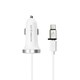 DC充電器 USB-A 1ポート搭載 ケーブル長1.5m 出力12Wモデル ホワイト Type-C変換付き DKJ-24SP WH2