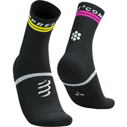 プロマラソンソックス ブイツー Pro Marathon Socks V2.0 SMCU3789035 BLACK/SAFETY YELLOW/NEON PINK サイズT3(26.5-28.5cm) [ランニングウェア ソックス ユニセックス]