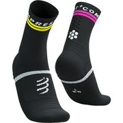 プロマラソンソックス ブイツー Pro Marathon Socks V2.0 SMCU3789035 BLACK/SAFETY YELLOW/NEON PINK サイズT3(26.5-28.5cm) [ランニングウェア ソックス ユニセックス]