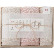 IM7725PI [今治謹製 紋織タオル タオルセット（フェイスタオル2枚、ウォッシュタオル1枚） ピンク]
