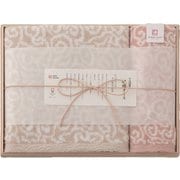 IM7730PI [今治謹製 紋織タオル タオルセット（バスタオル1枚、ウォッシュタオル1枚） ピンク]