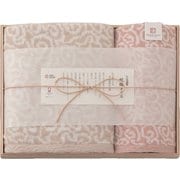 IM7735PI [今治謹製 紋織タオル タオルセット（バスタオル1枚、フェイスタオル1枚） ピンク]