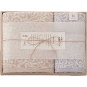 IM7740BL [今治謹製 紋織タオル タオルセット（バスタオル1枚、フェイスタオル1枚、ウォッシュタオル1枚） ブルー]