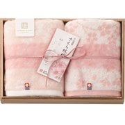 SM2230 [今治謹製 さくら紋織 タオルセット（フェイスタオル×2枚）]