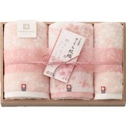 SM2240 [今治謹製 さくら紋織 タオルセット（フェイスタオル×2枚、ウォッシュタオルx1枚）]