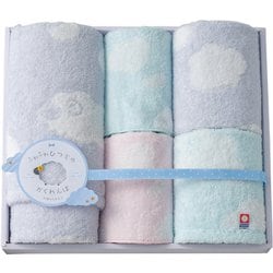 FH-530 [天使のふわもこ ふわふわひつじ 今治タオルセット フェイスタオル・ウォッシュタオル2枚・タオルハンカチ2枚]