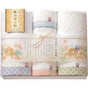 WFK-050 [和布小紋 今治タオルセット バスタオル2枚・フェイスタオル2枚]