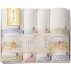 WFK-1010 [和布小紋 今治タオルセット バスタオル4枚・フェイスタオル4枚]