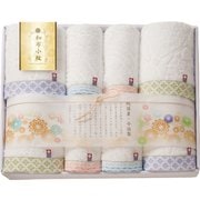 WFK-1010 [和布小紋 今治タオルセット バスタオル4枚・フェイスタオル4枚]