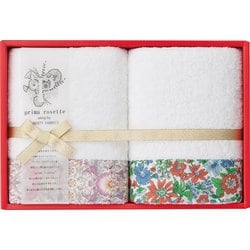PR-2425PG [prima rosette using by LIBERTY FABRICS フェイスタオル×2 ピンク・グリーン]
