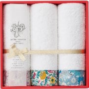 PR-2435PB [prima rosette using by LIBERTY FABRICS フェイスタオル×3 ピンク・イエロー・ブルー]