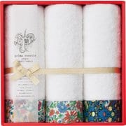PR-2435GN [prima rosette using by LIBERTY FABRICS フェイスタオル×3 イエロー・グリーン・ネイビー]