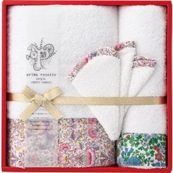 PR-2450 [prima rosette using by LIBERTY FABRICS バスタオル×1、フェイスタオル×1、ミニハンカチ×1]
