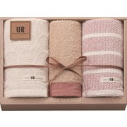 UR2325RD [URBAN RESEARCH（アーバンリサーチ） タオルセット（フェイスタオル×2枚、ウォッシュタオル×1枚） レッド]