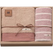 UR2335RD [URBAN RESEARCH（アーバンリサーチ） タオルセット（バスタオル×1枚、フェイスタオル×1枚） レッド]