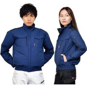 20121-M [空調長袖ブルゾン（ウェアのみ）日本製生地使用 20121 ネイビー×ブラック M]