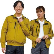 20124-4L [空調長袖ブルゾン（ウェアのみ）日本製生地使用 20124 ゴールド×ブラック 4L]