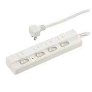 節電タップ 雷ガード 4個口 5m HS-TPK45W-22