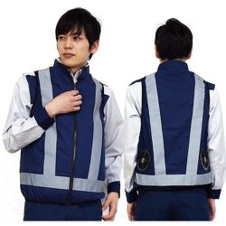20271-5L [空調付き安全ベスト（ウェアのみ）日本製超高耐光生地使用 20271 ネイビー 5L]