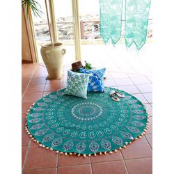 マンダラRUG MAT TURQUOISE ISAP6288