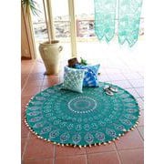 マンダラRUG MAT TURQUOISE ISAP6288