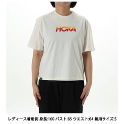 サンライズ グラフィック ロングスリーブ Tシャツ Hoka Sunrise Graphic LS Tee 1156218 ALBS ベージュ XSサイズ [ランニングウェア シャツ レディース]