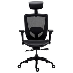 E3 Ergonomic Chair メッシュ素材表面加工 2Dヘッドレスト・2Dランバーサポート搭載 アメリカ BIFMA規格認証取得 エルゴノミックチェア TS-E3-BK